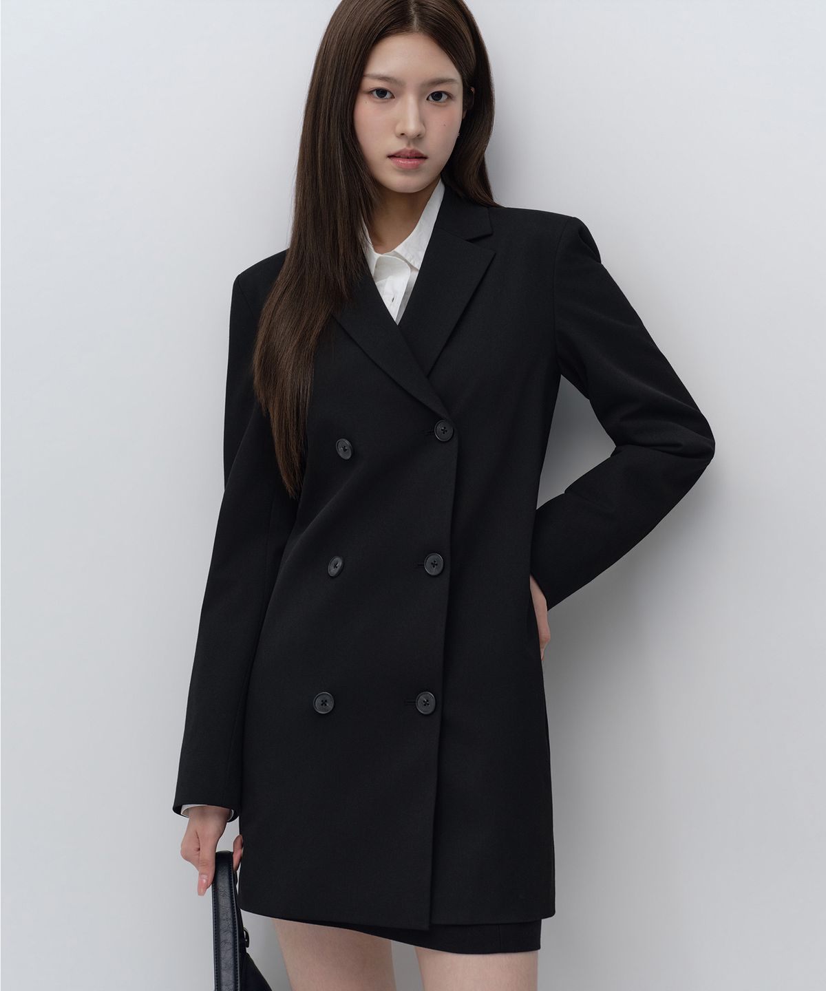 무신사 스탠다드 우먼(MUSINSA STANDARD WOMAN) 우먼즈 더블 브레스티드 블레이저 드레스 [블랙]