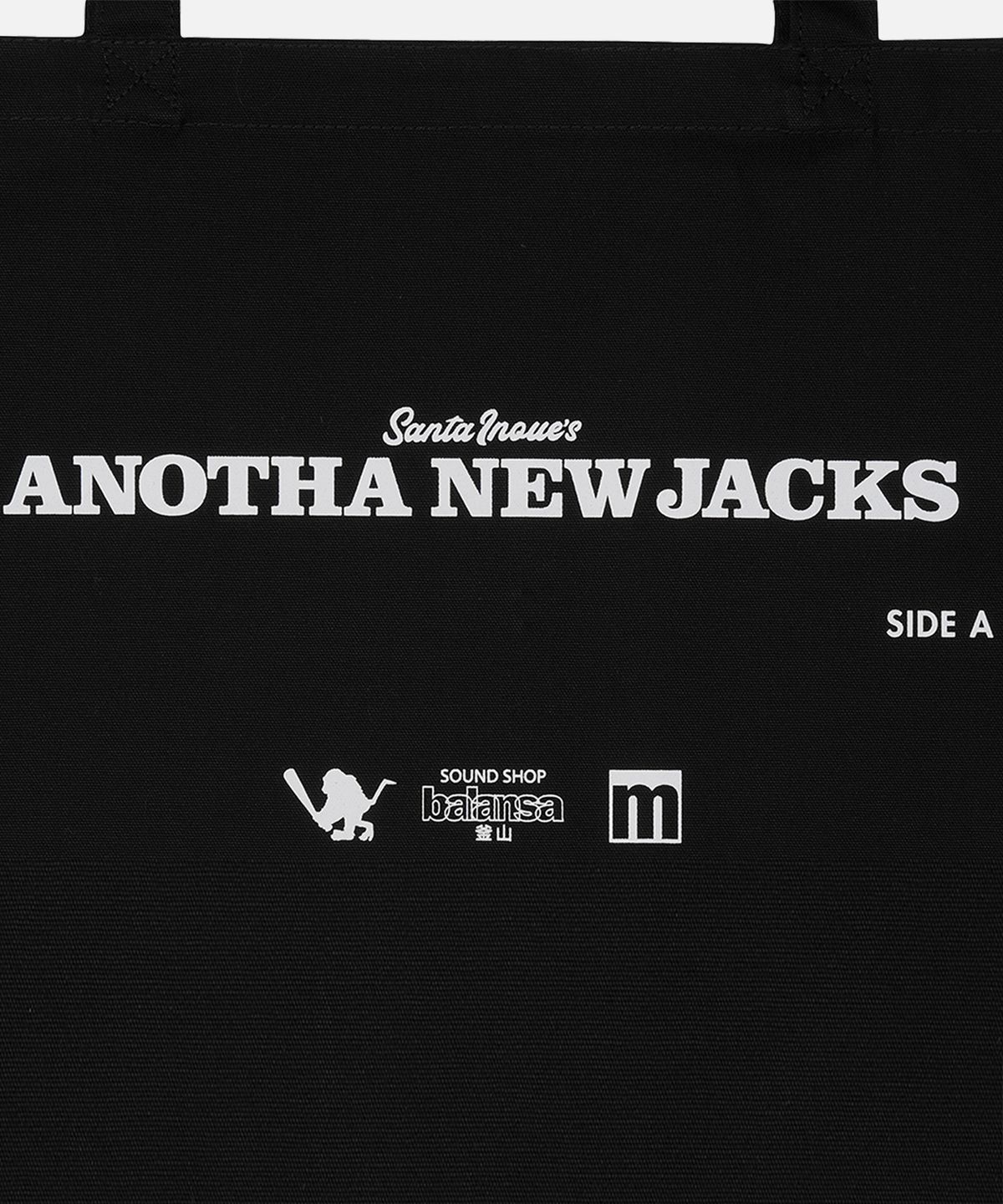 맨하탄레코즈(MANHATTAN RECORDS) MR x Santa x Balansa Side A Tote Bag - Black