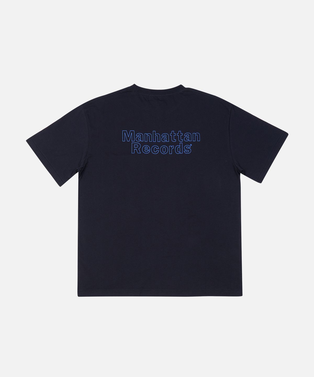 맨하탄레코즈(MANHATTAN RECORDS) MR Line Logo Pocket Tee - Navy