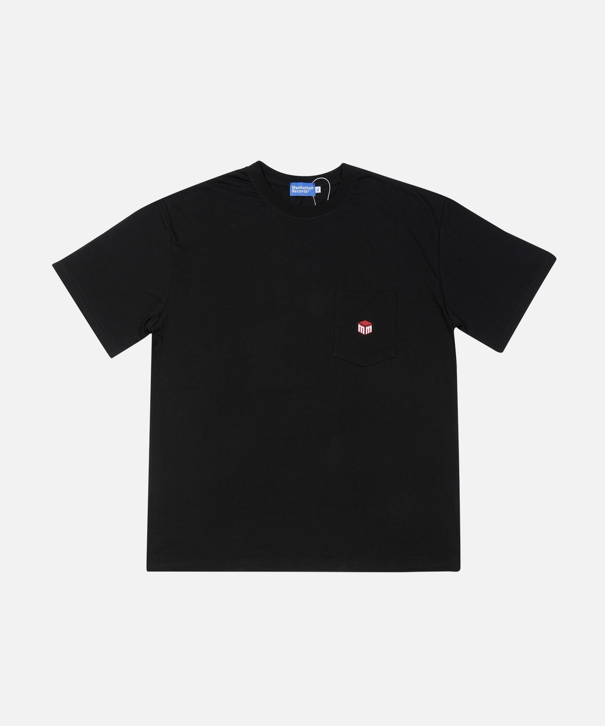 맨하탄레코즈(MANHATTAN RECORDS) MR Line Logo Pocket Tee - Black