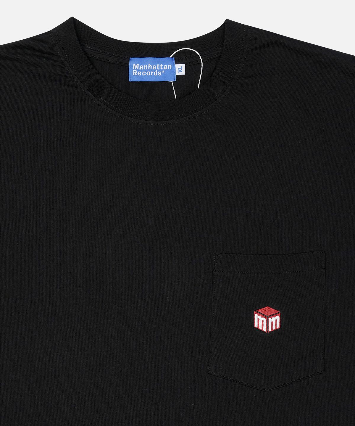 맨하탄레코즈(MANHATTAN RECORDS) MR Line Logo Pocket Tee - Black