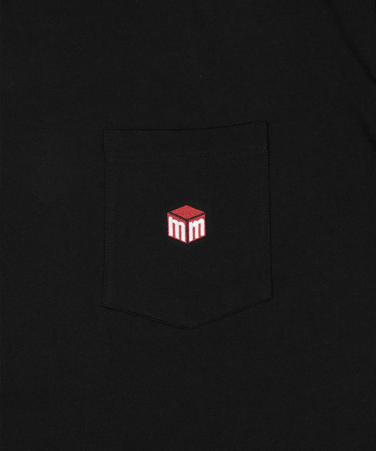 맨하탄레코즈(MANHATTAN RECORDS) MR Line Logo Pocket Tee - Black