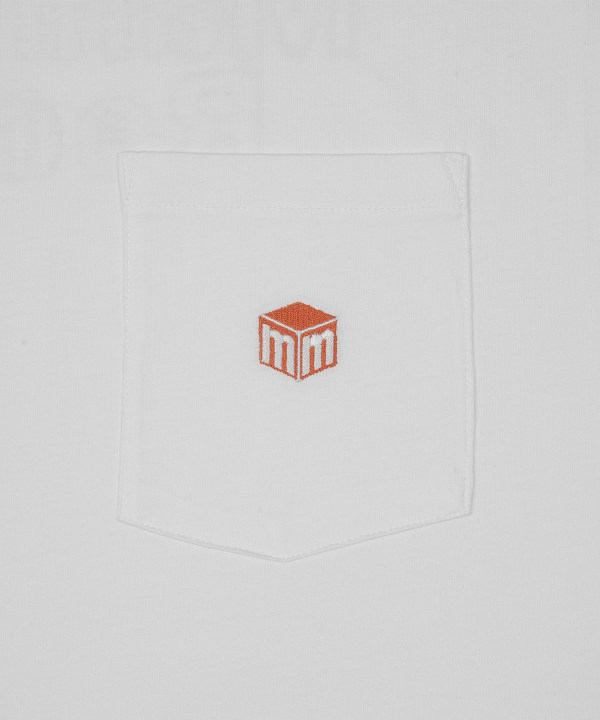 맨하탄레코즈(MANHATTAN RECORDS) MR Line Logo Pocket Tee - White