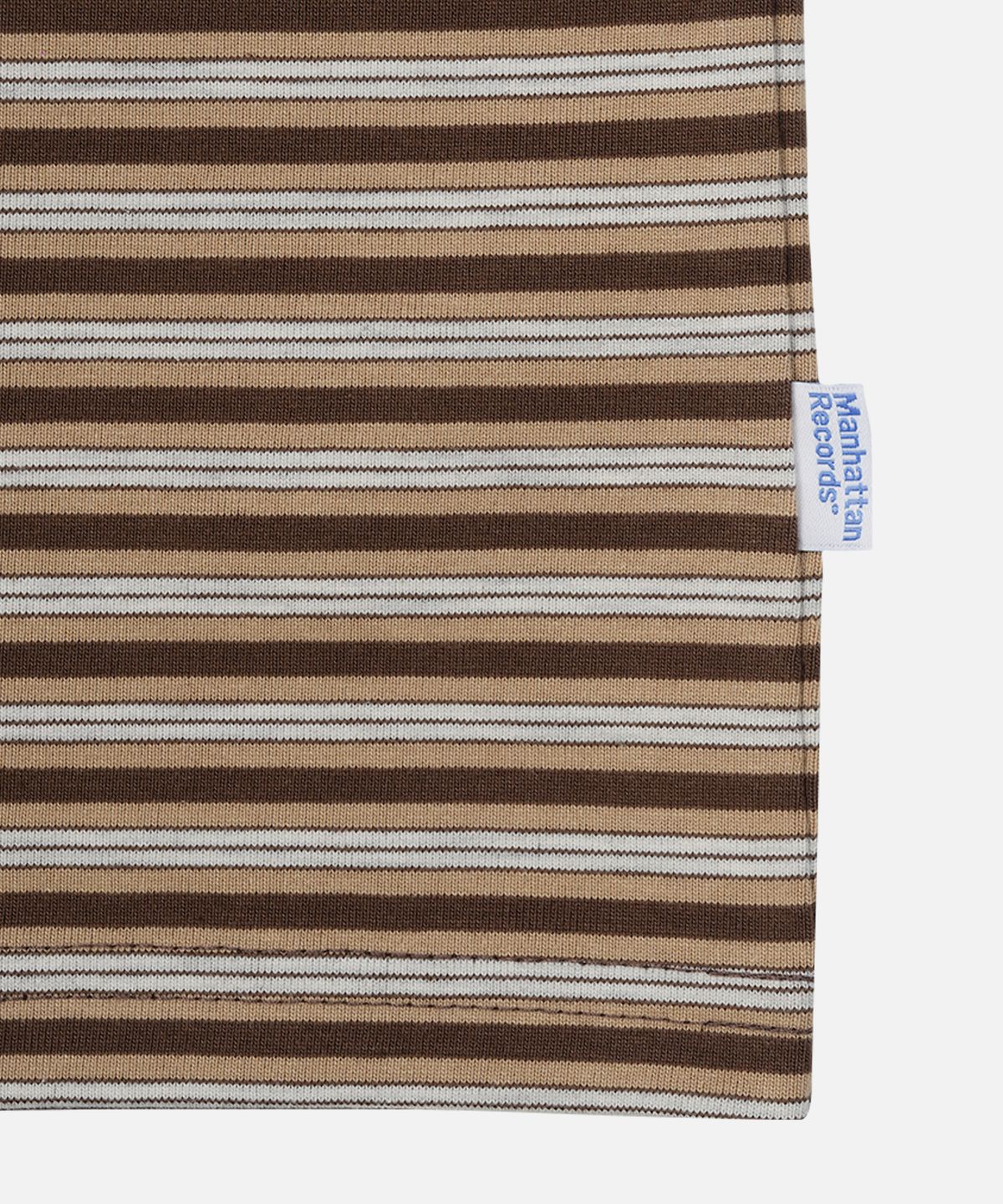 맨하탄레코즈(MANHATTAN RECORDS) MR Pocket Border Tee - Brown