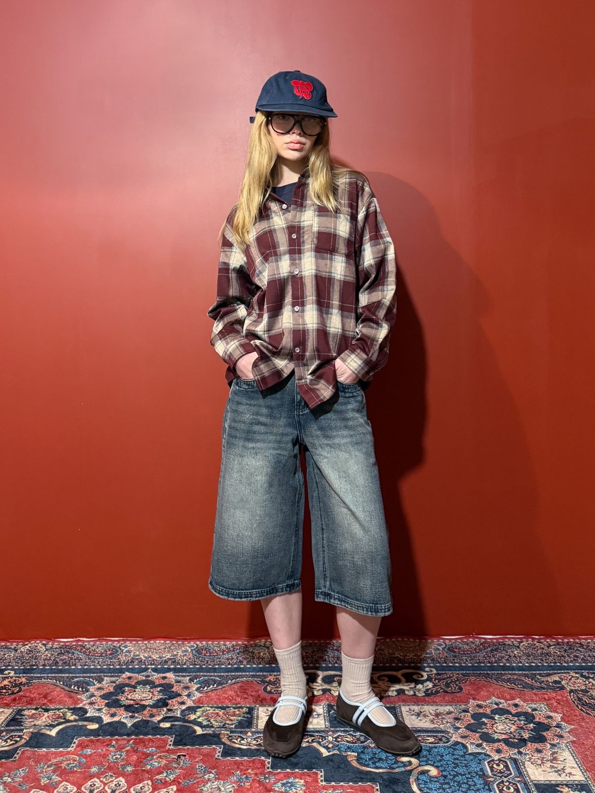 오버더와르(OVERTHEOIR) 버뮤다 워싱 데님 팬츠