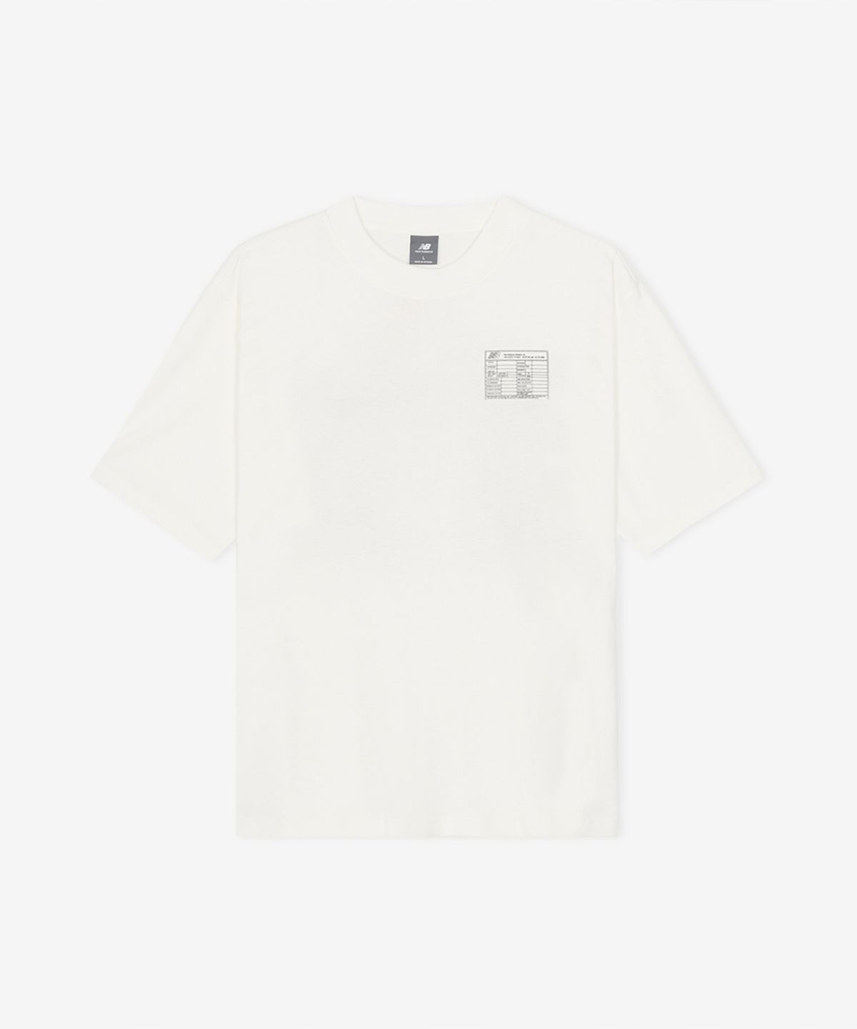 뉴발란스(NEW BALANCE) NBNEG32813 / UNI Blueprint 그래픽 반팔티 (WHITE)
