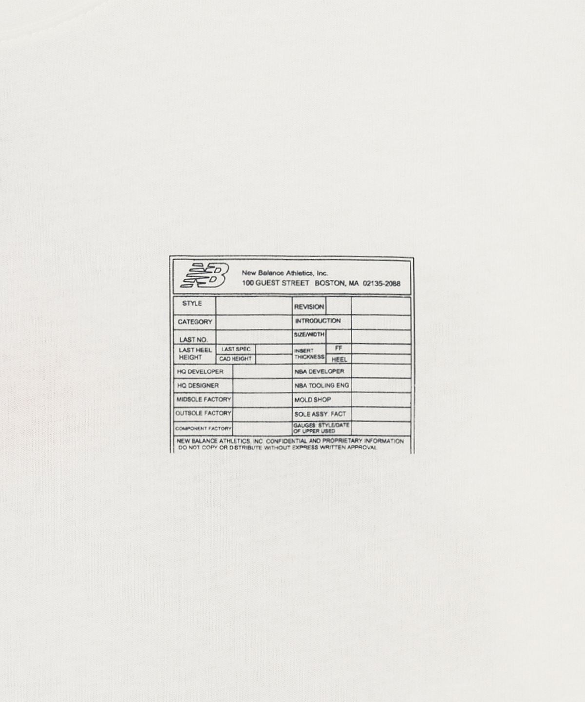 뉴발란스(NEW BALANCE) NBNEG32813 / UNI Blueprint 그래픽 반팔티 (WHITE)