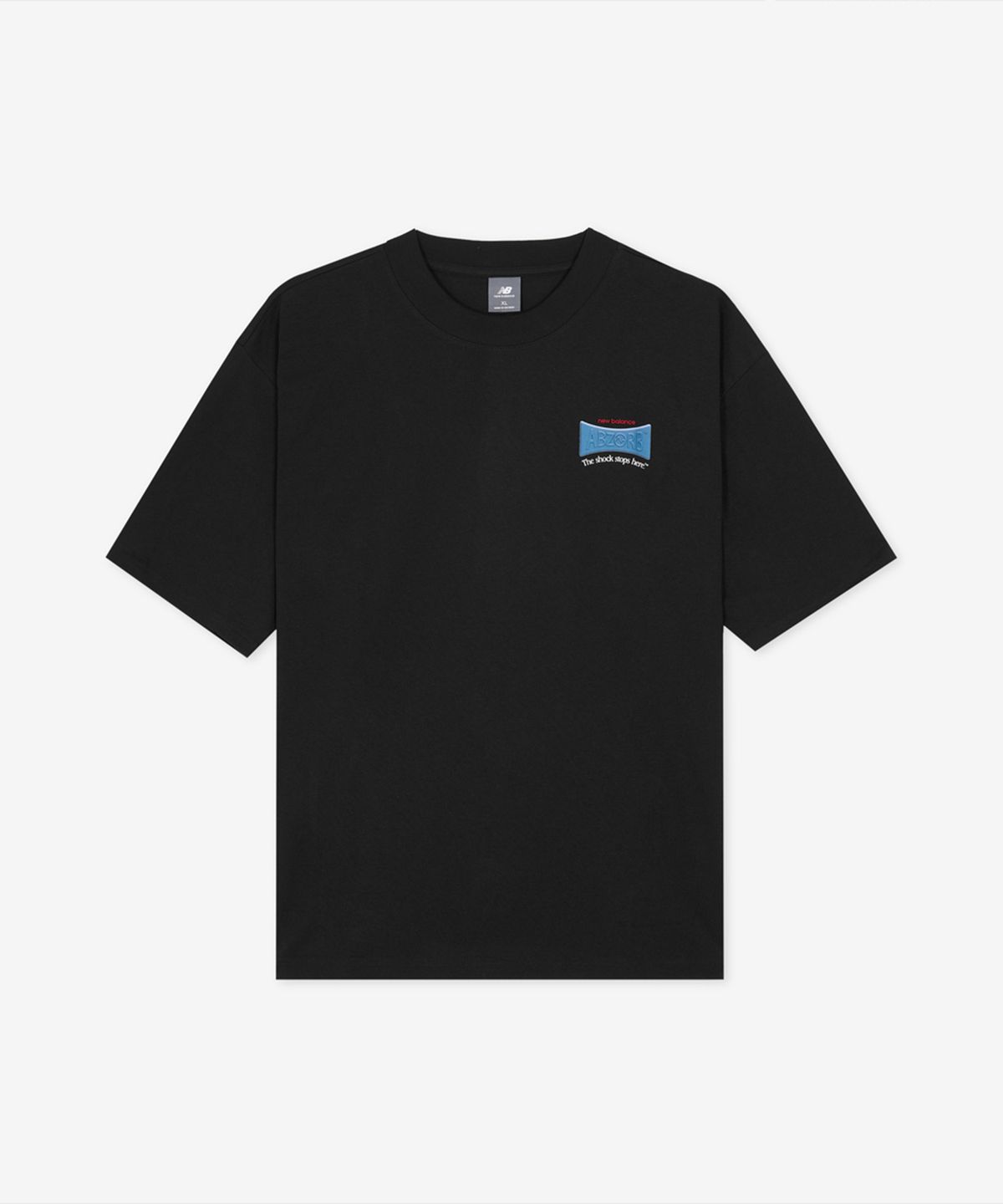 뉴발란스(NEW BALANCE) NBNEG32803 / UNI Abozorb 그래픽 반팔티 (BLACK)