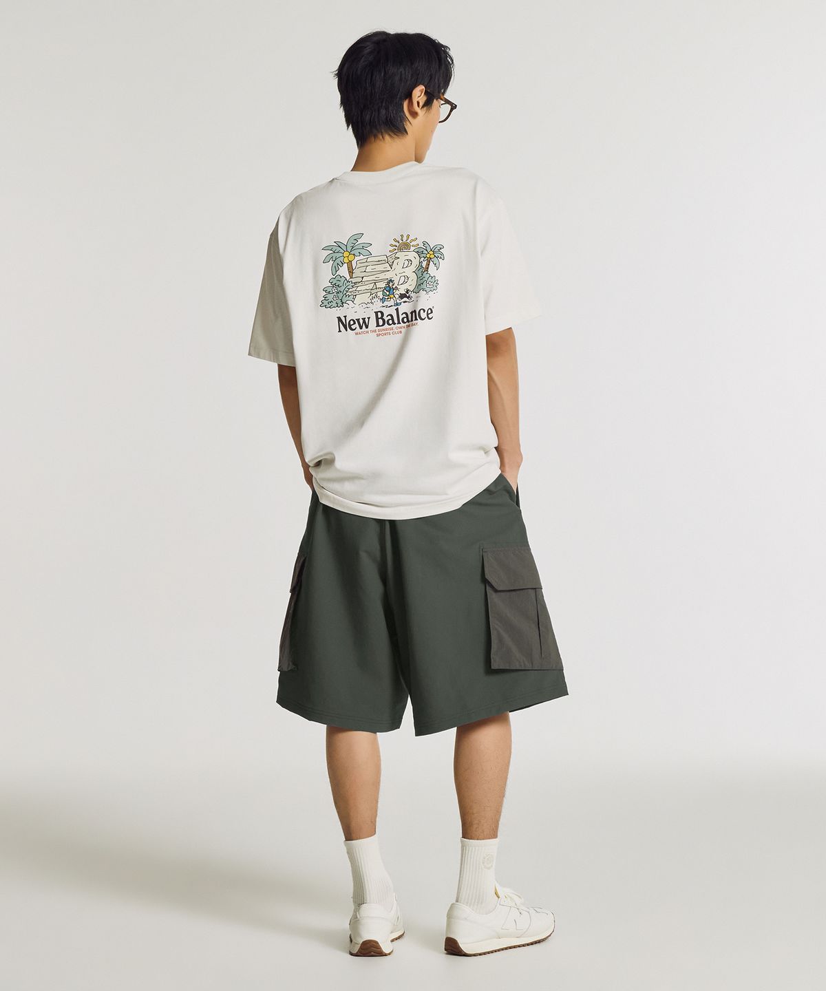 뉴발란스(NEW BALANCE) NBNVG31703 / UNI 트랙스터 6부 카고 쇼츠 (KHAKI)