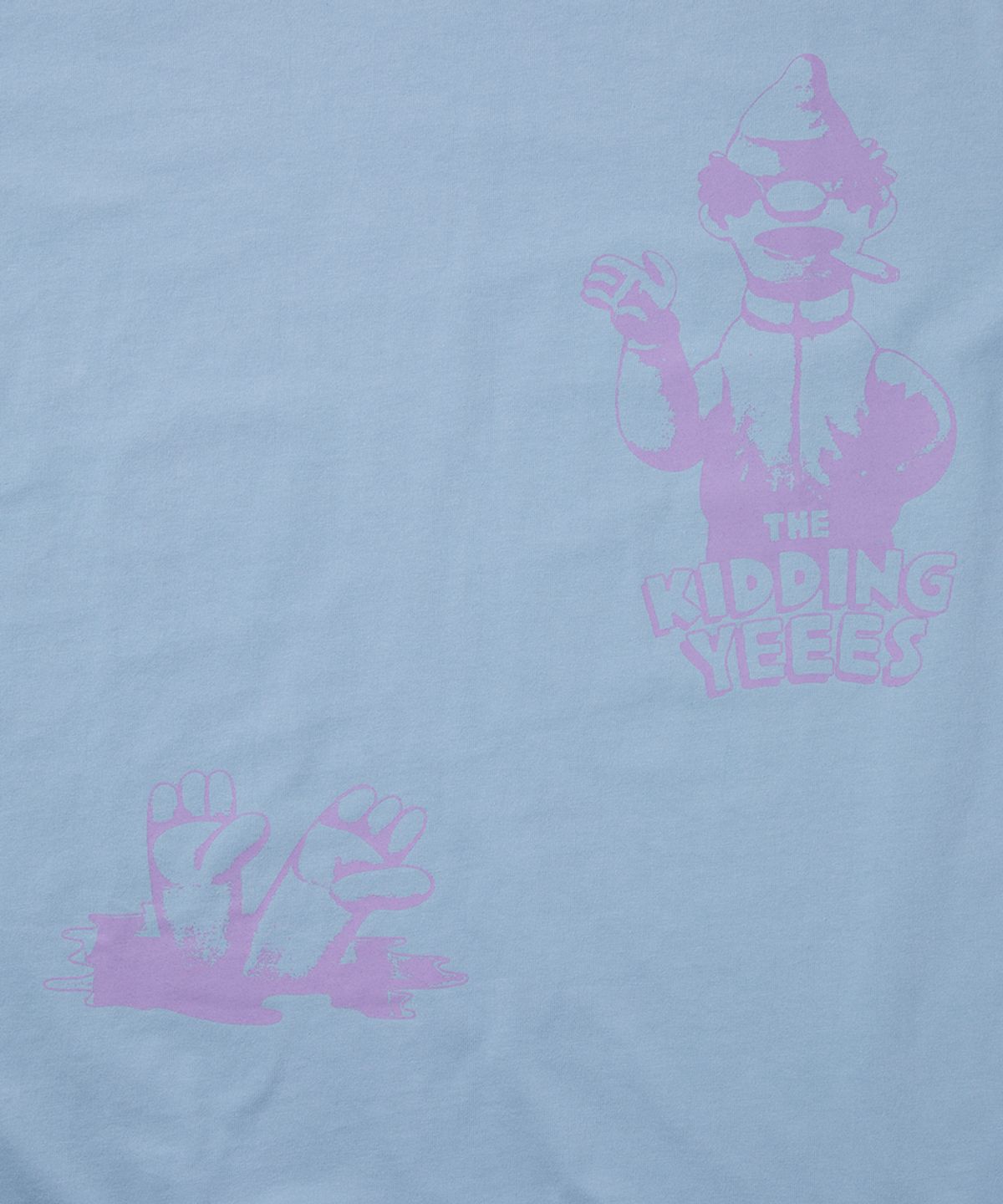 예스아이씨(YESEYESEE) The Kidding Heads Ringer Tee Light Blue