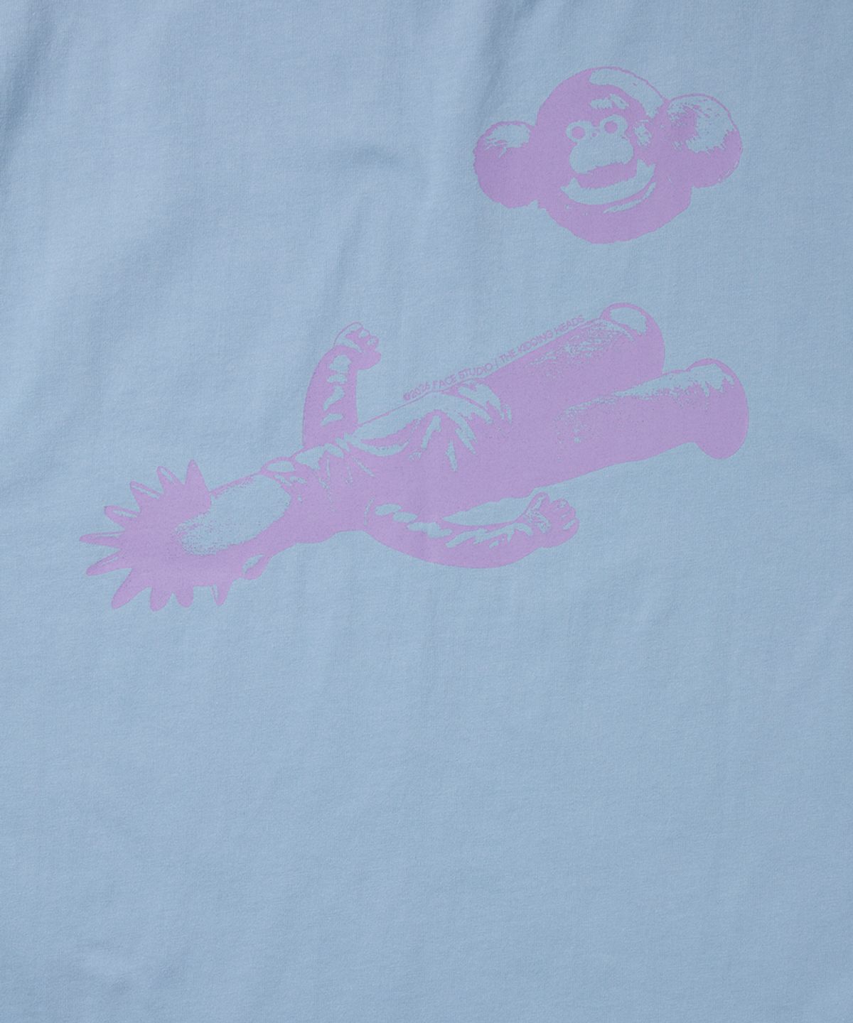 예스아이씨(YESEYESEE) The Kidding Heads Ringer Tee Light Blue