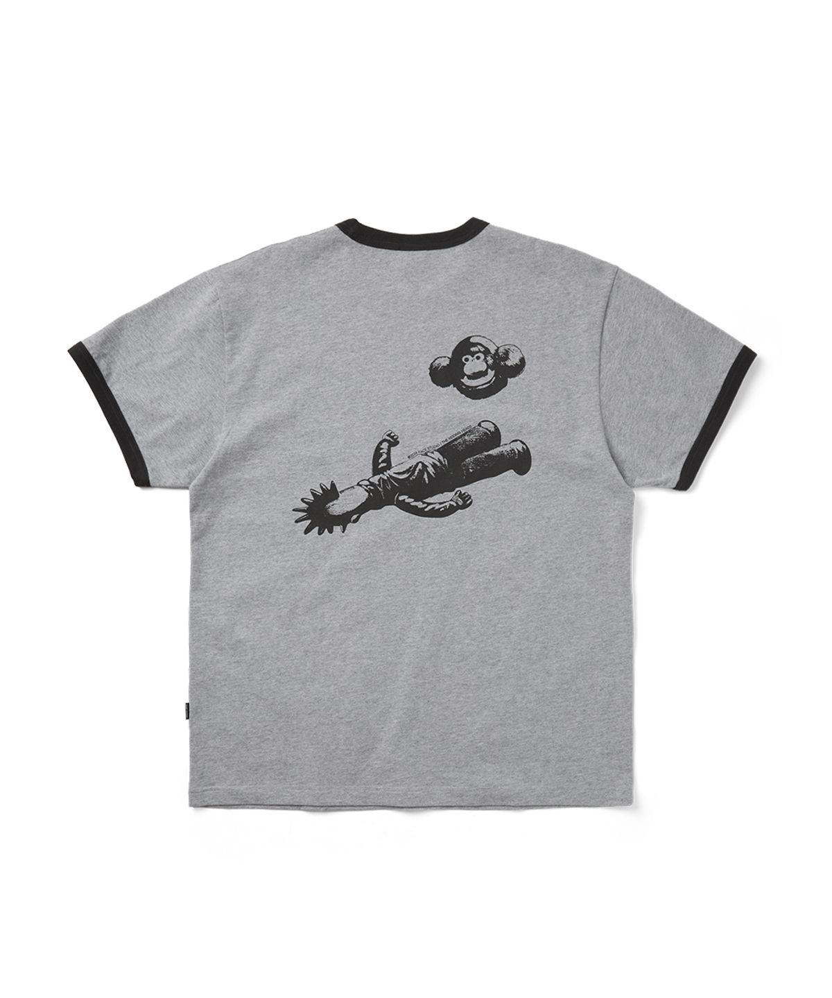예스아이씨(YESEYESEE) The Kidding Heads Ringer Tee Grey