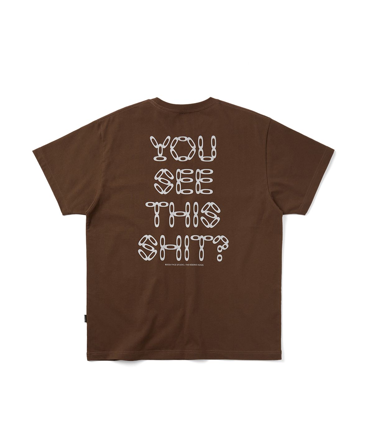 예스아이씨(YESEYESEE) FACE OKA Puppet Tee Brown
