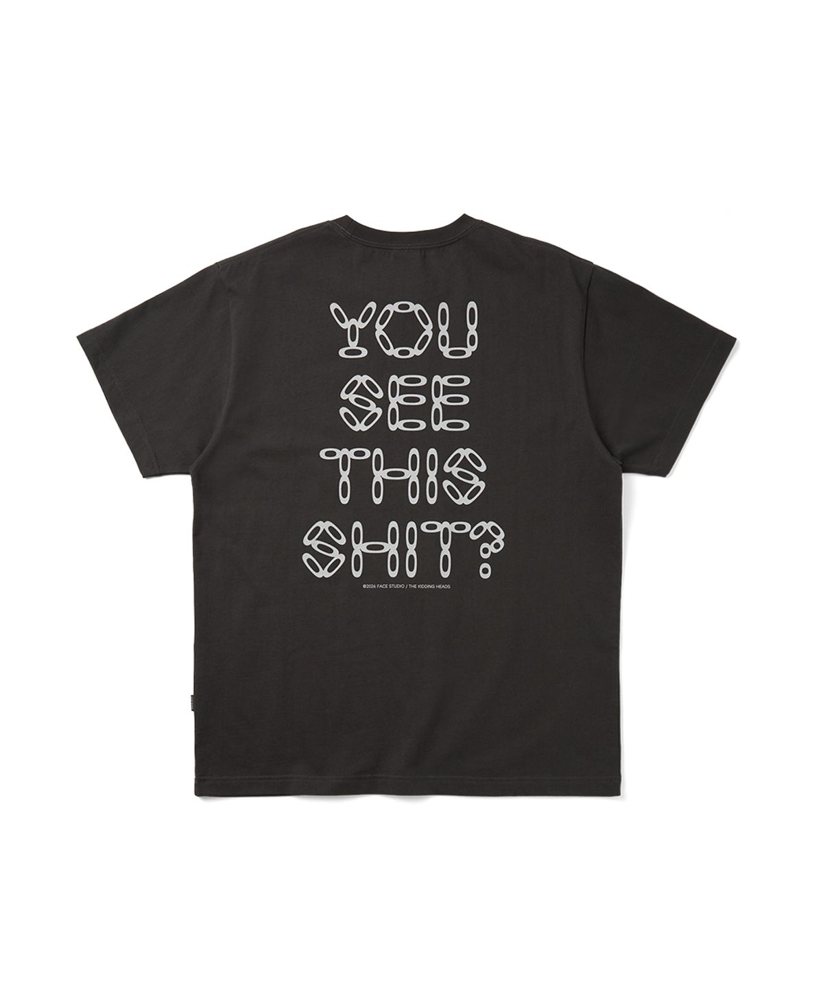 예스아이씨(YESEYESEE) FACE OKA Puppet Tee Charcoal