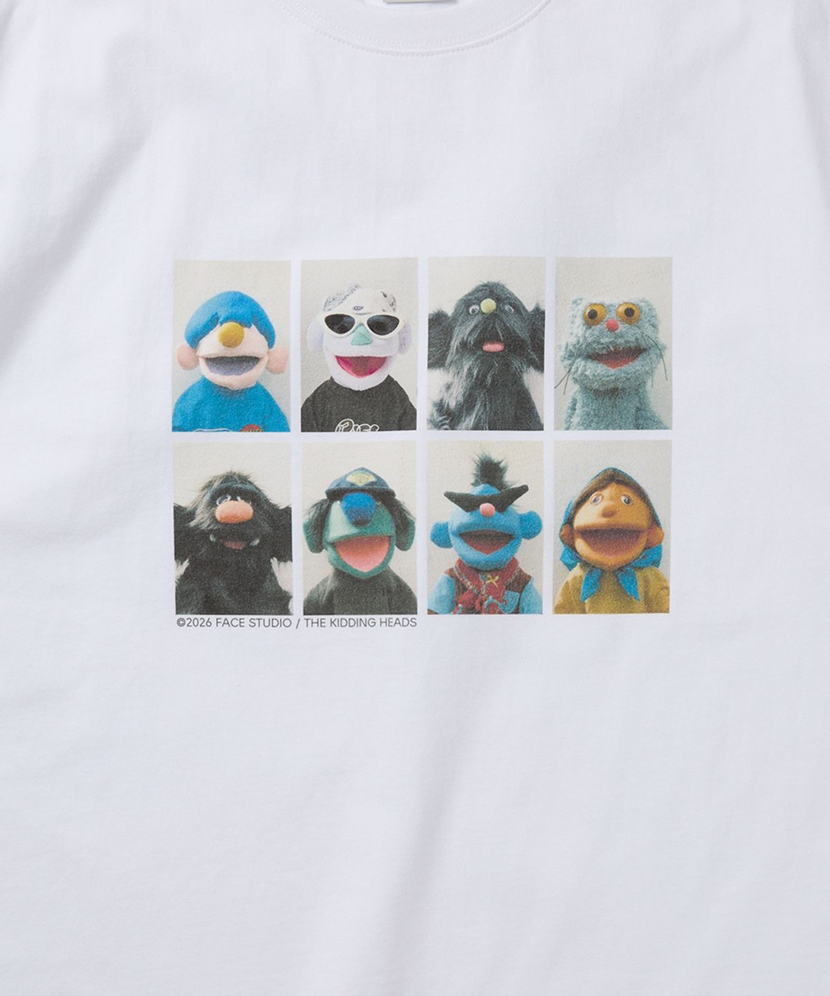 예스아이씨(YESEYESEE) The Kidding Heads Frame Tee White