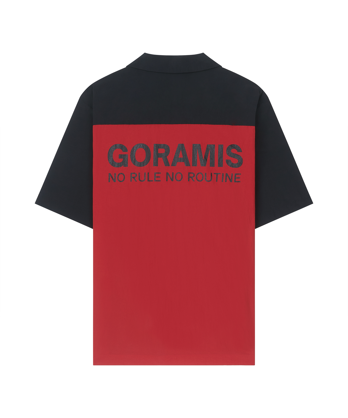 고라미스(GORAMIS) 스트라이프 져지 숏 페이퍼 셔츠 [RED]