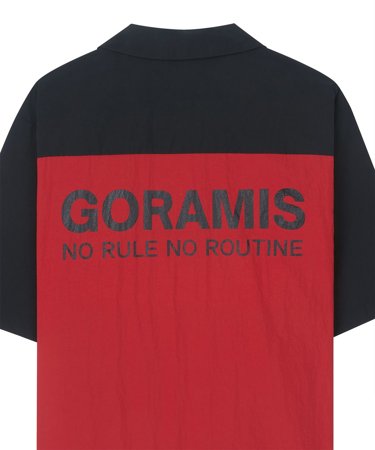 고라미스(GORAMIS) 스트라이프 져지 숏 페이퍼 셔츠 [RED]