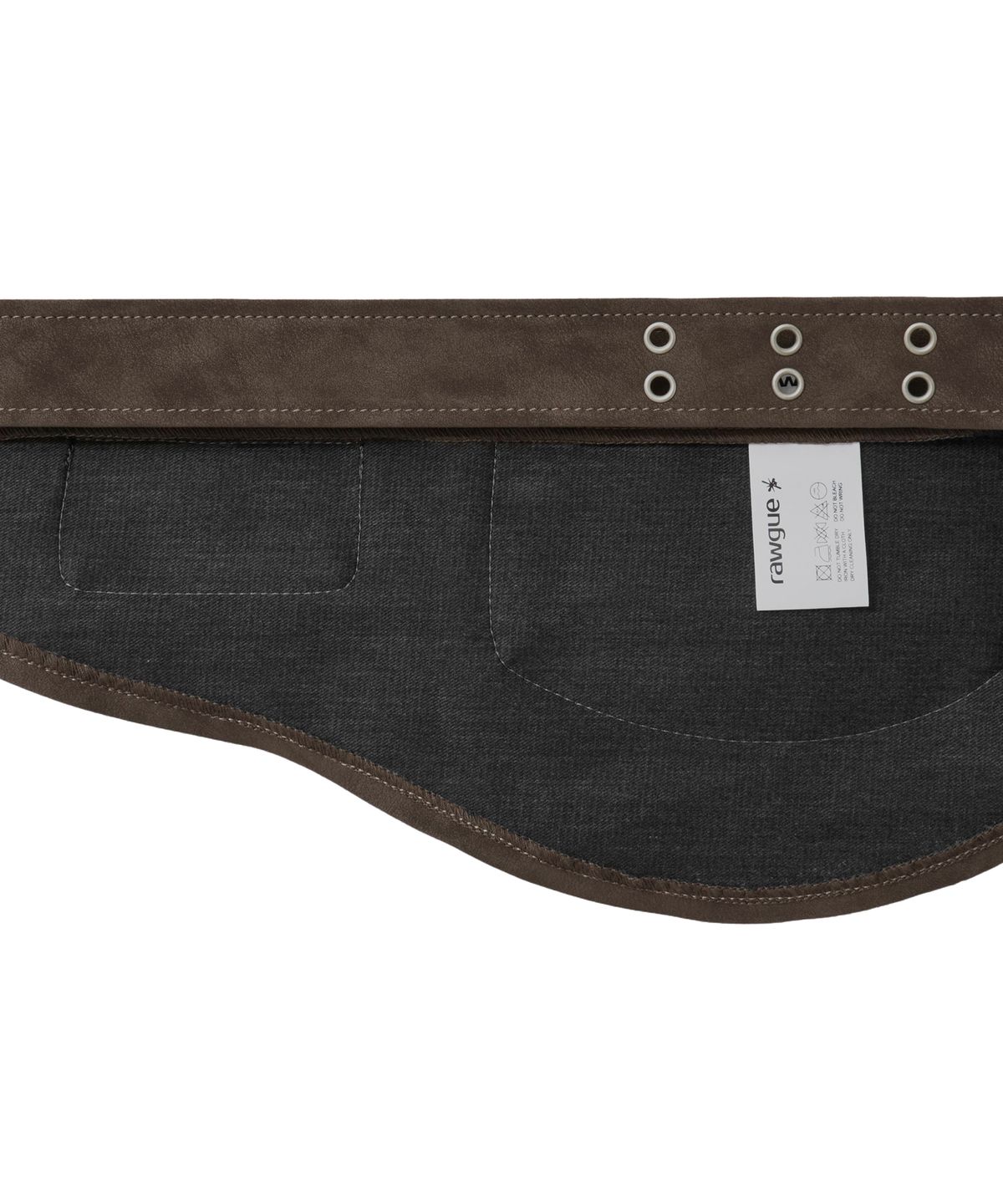 로우그(RAWGUE) 더블 포켓 벨트백_브라운