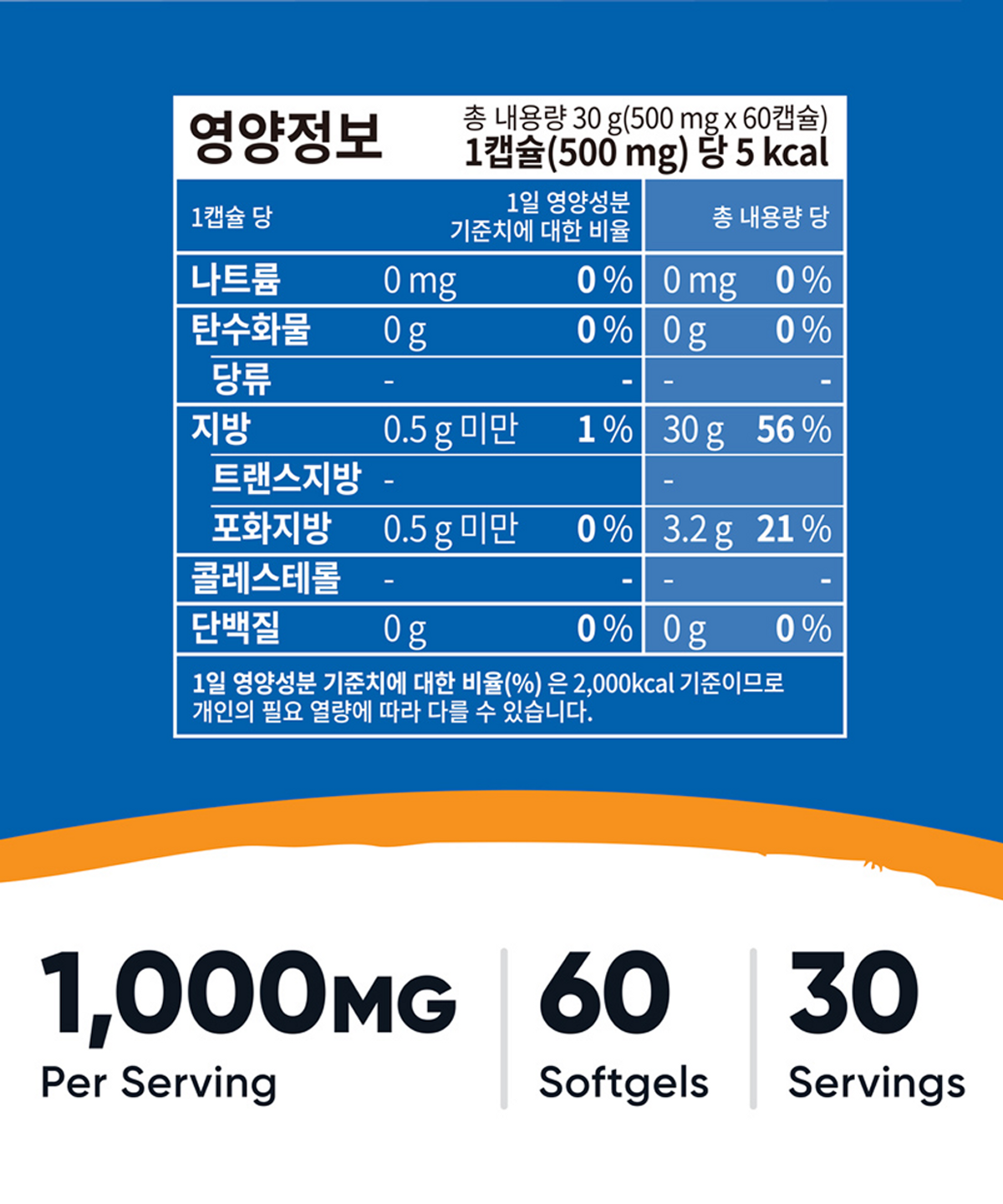 뉴트리코스트(NUTRICOST) 블랙커민씨드오일 1000MG 소프트젤 60정 30회분