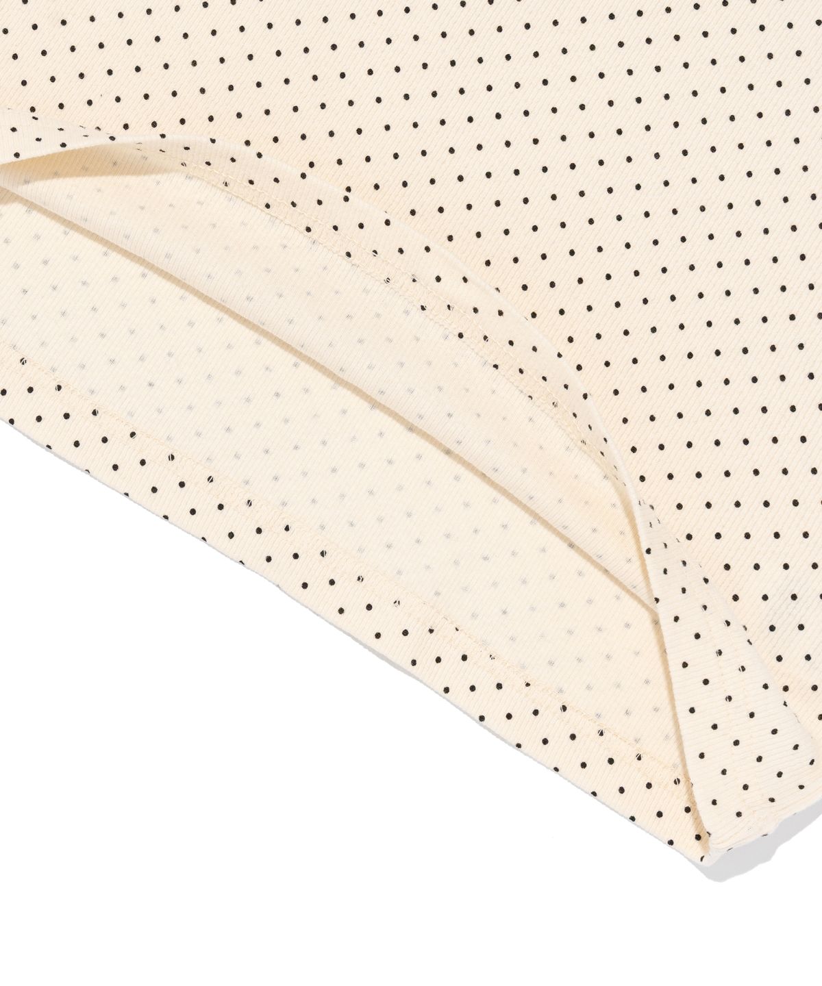 블랭키트(BLANKIT) 도트 패턴 울트라 쇼트 슬리브티 (아이보리)
