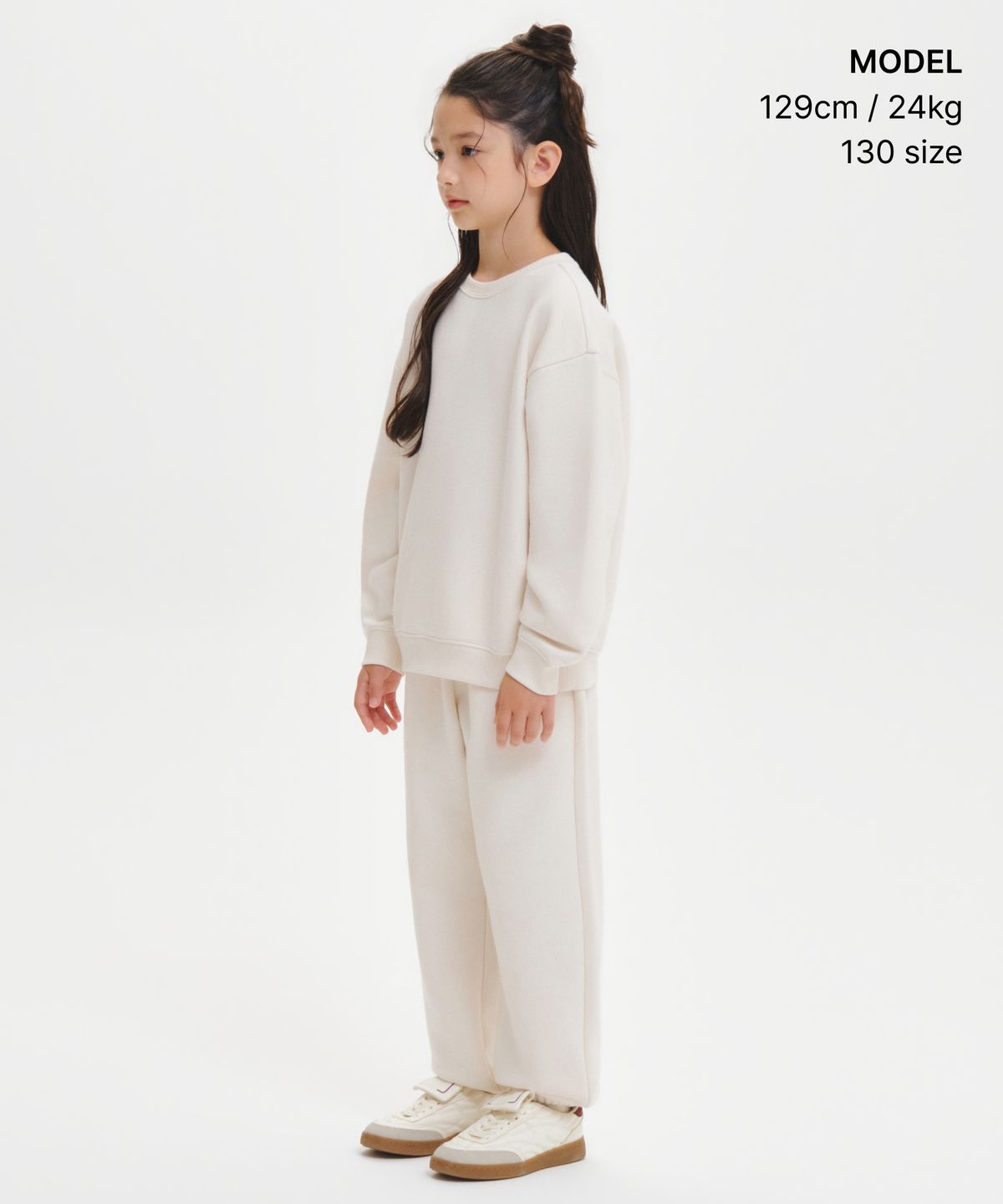 무신사 스탠다드 키즈(MUSINSA STANDARD KIDS) 기모 스웨트 팬츠 [크림]