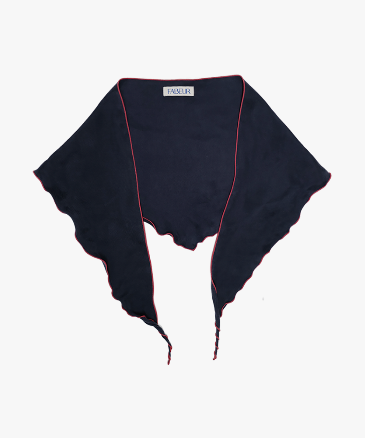 파버(FABEUR) CROISSANT SCARF (NAVY/RED)
