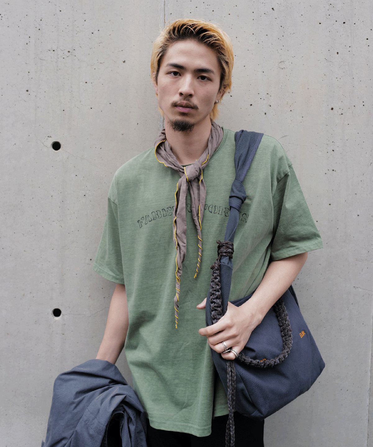 파버(FABEUR) CROISSANT SCARF (BEIGE/YELLOW)