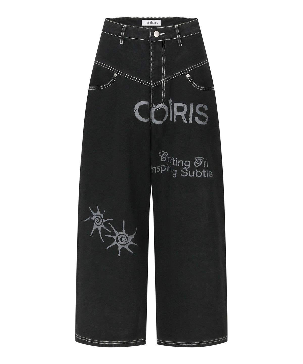 코이리스(COIRIS) 데커 더티 로고 스티치 데님 팬츠 남녀공용