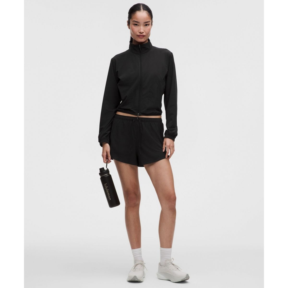 룰루레몬(LULULEMON) 텍스처드 메쉬 러닝 재킷  BLK