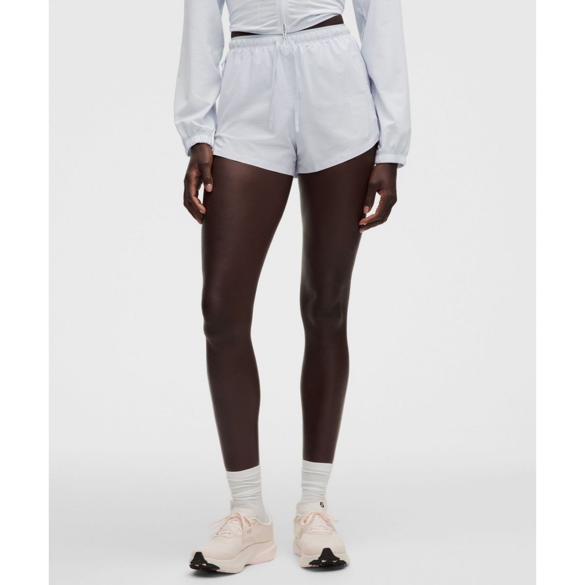 룰루레몬(LULULEMON) 텍스처드 메쉬 하이라이즈 러닝 쇼츠 2.5inch  STRH