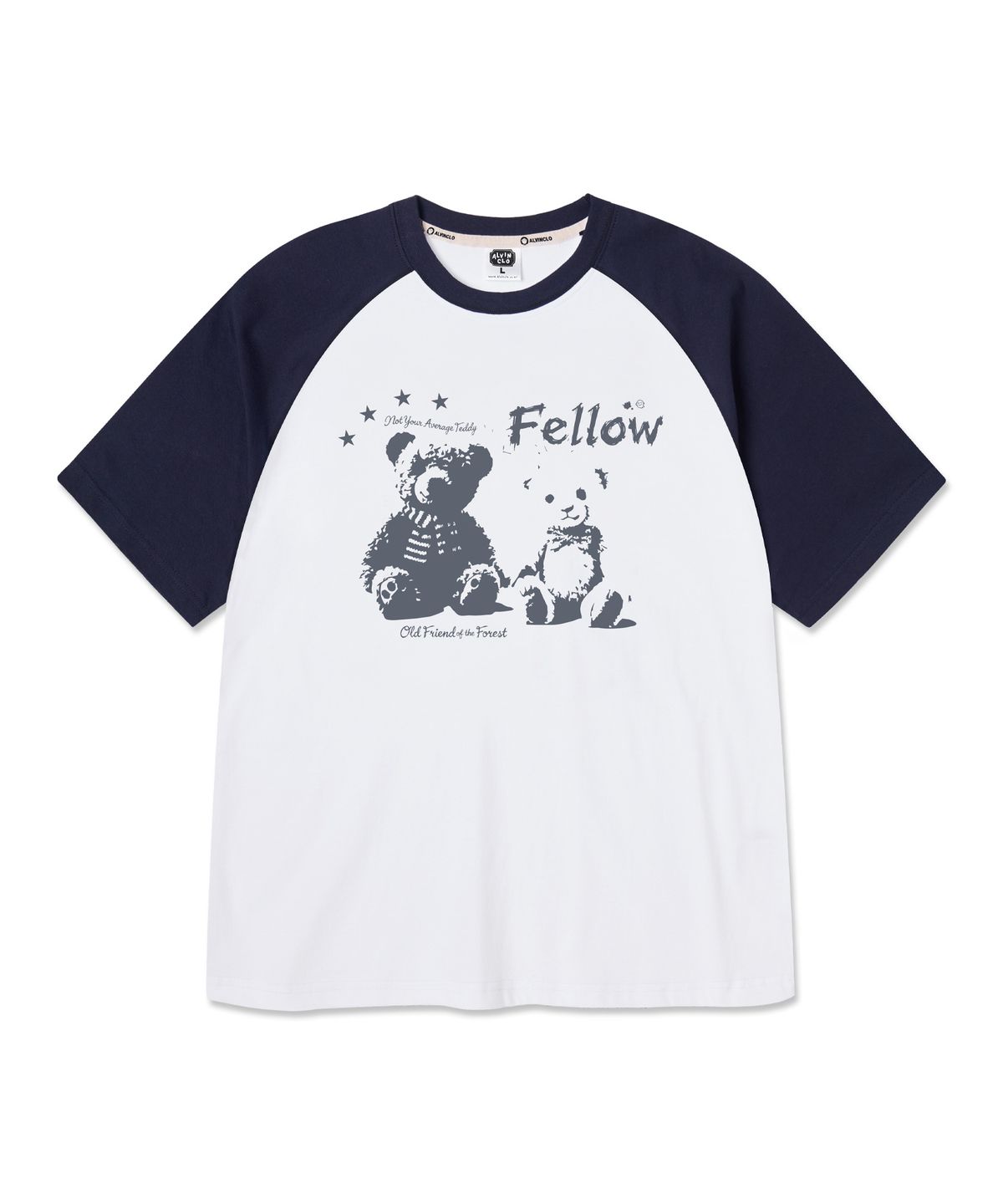 앨빈클로(ALVINCLO) 곰돌이 래글런 반팔티셔츠 AST3645 (4COLOR)