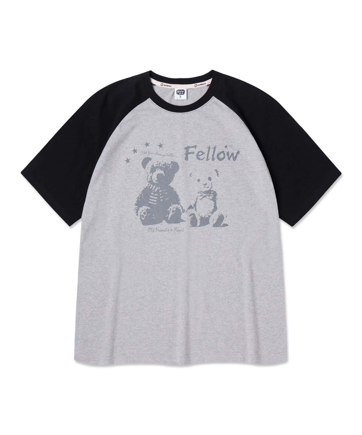 앨빈클로(ALVINCLO) 곰돌이 래글런 반팔티셔츠 AST3645 (4COLOR)