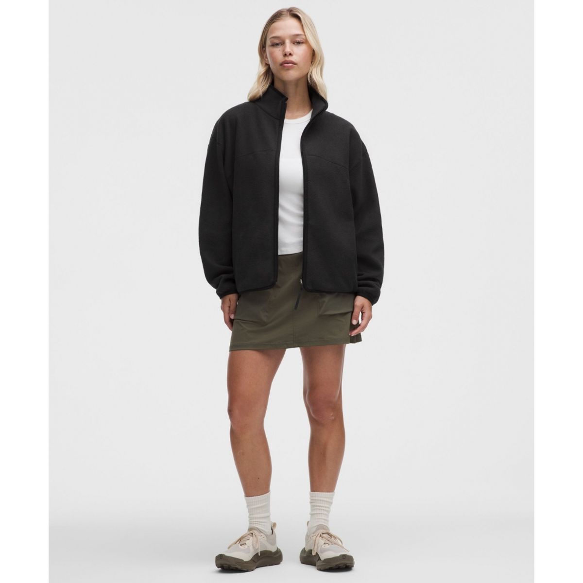 룰루레몬(LULULEMON) 텀블드 플리스 풀집 재킷  BLK