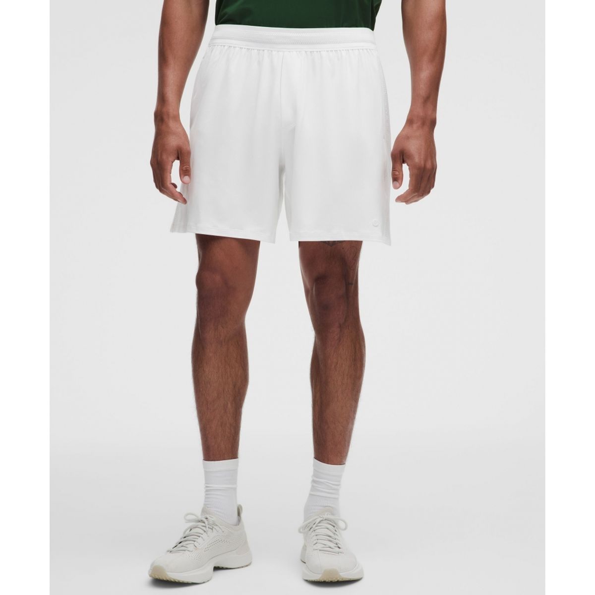 룰루레몬(LULULEMON) 메쉬 패널 테니스 쇼츠 7inch  WHT