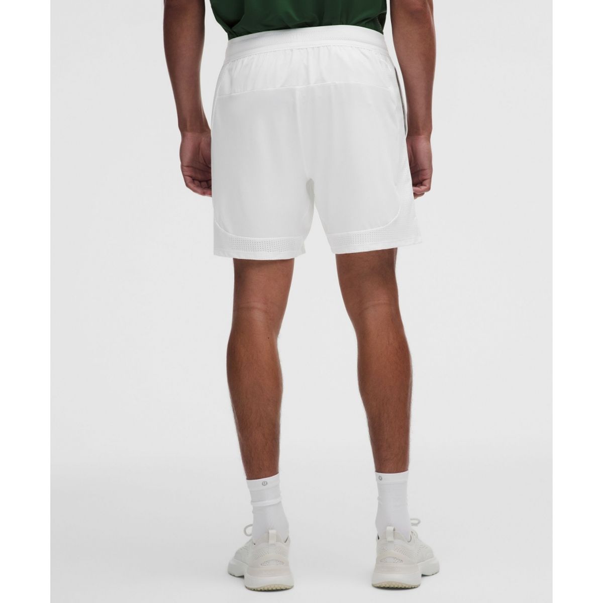 룰루레몬(LULULEMON) 메쉬 패널 테니스 쇼츠 7inch  WHT