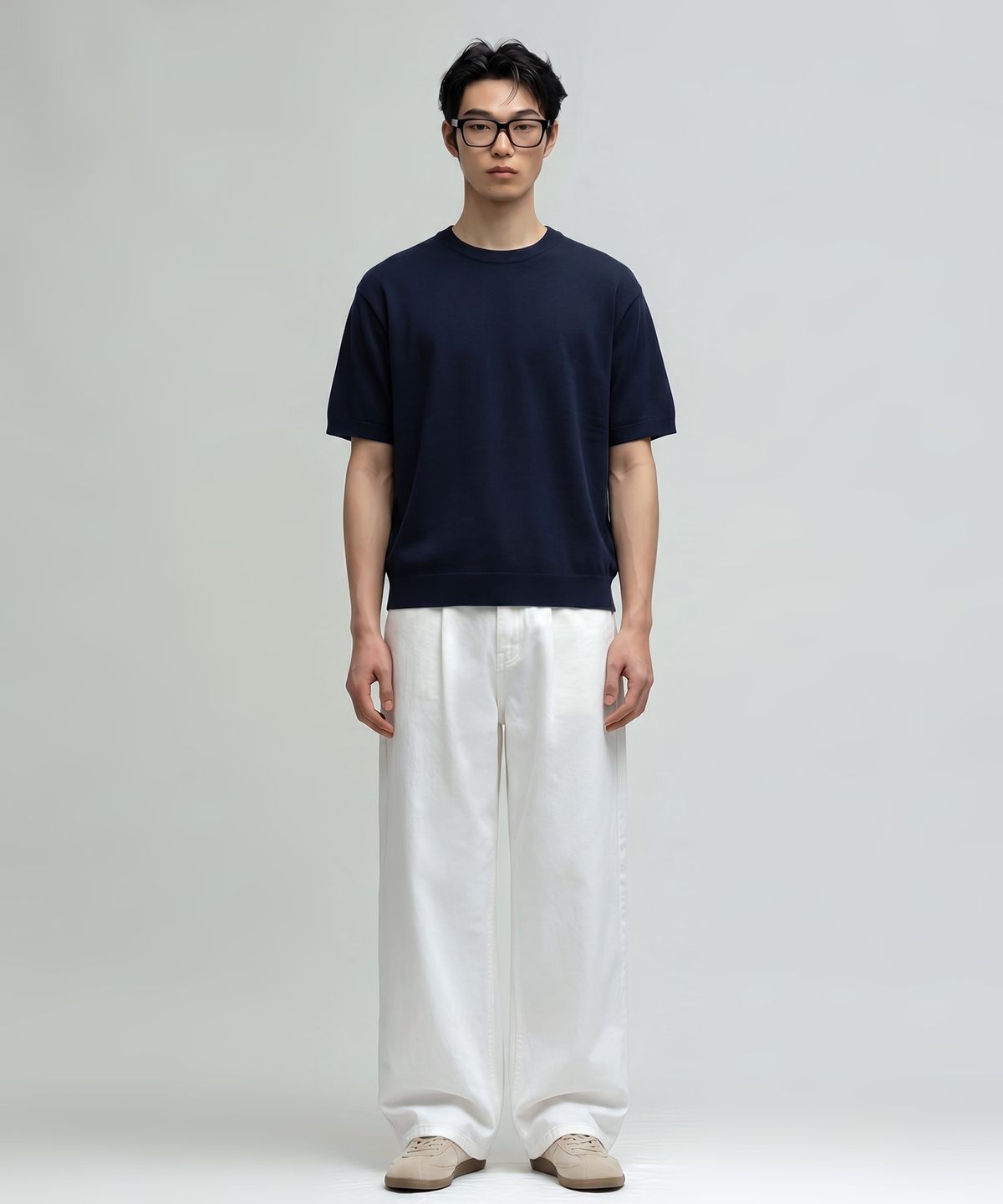 베리베인(VERYVAIN) ESSENTIAL SUMMER ROUND KNIT (DARK NAVY)