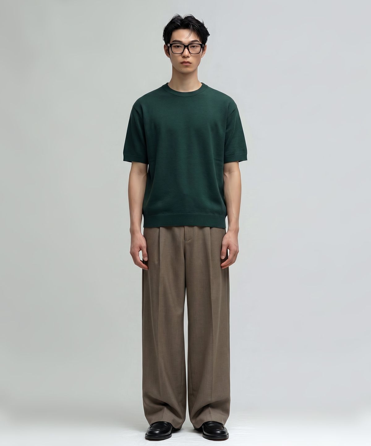 베리베인(VERYVAIN) ESSENTIAL SUMMER ROUND KNIT (DARK GREEN)