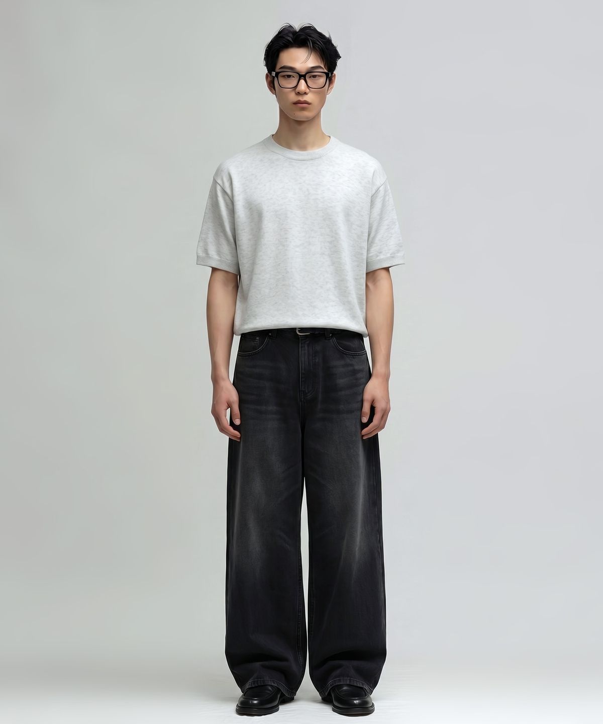 베리베인(VERYVAIN) ESSENTIAL SUMMER ROUND KNIT (LIGHT GRAY)