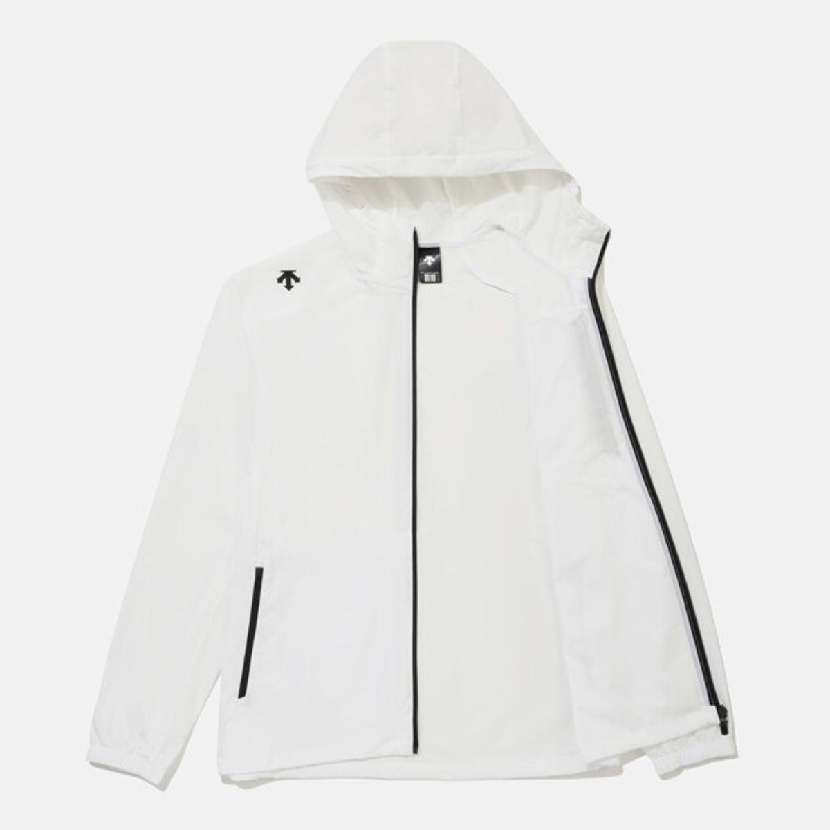 데상트(DESCENTE) 후드형 바람막이 자켓 화이트 SR323UWB71
