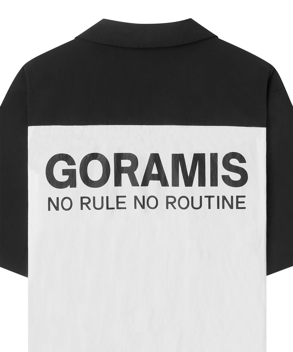 고라미스(GORAMIS) 스트라이프 져지 숏 페이퍼 셔츠 [WHITE]