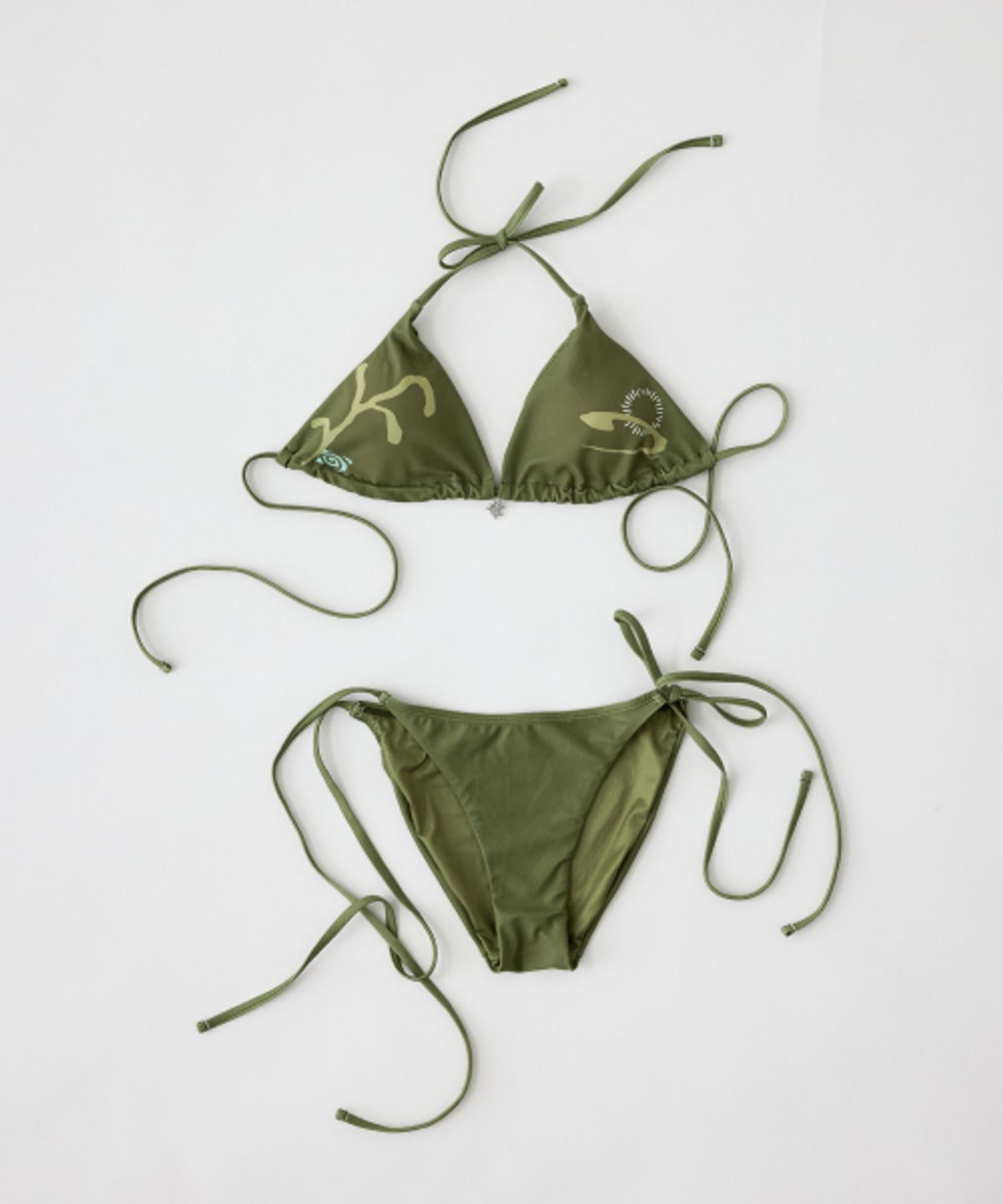 하타(HATA) Signature String Bikini Set_Error Graphic Olive