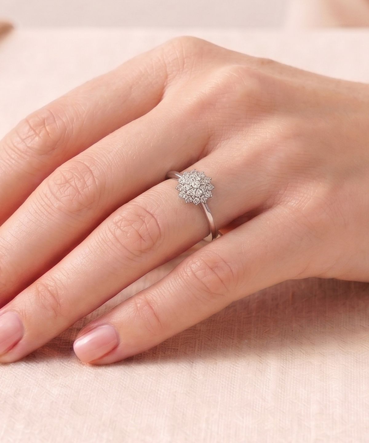 엘렌쥬얼리(HELENE JEWELRY) 실버 925 Silver 하르쿠 큐빅 미스 링 은 실 반지