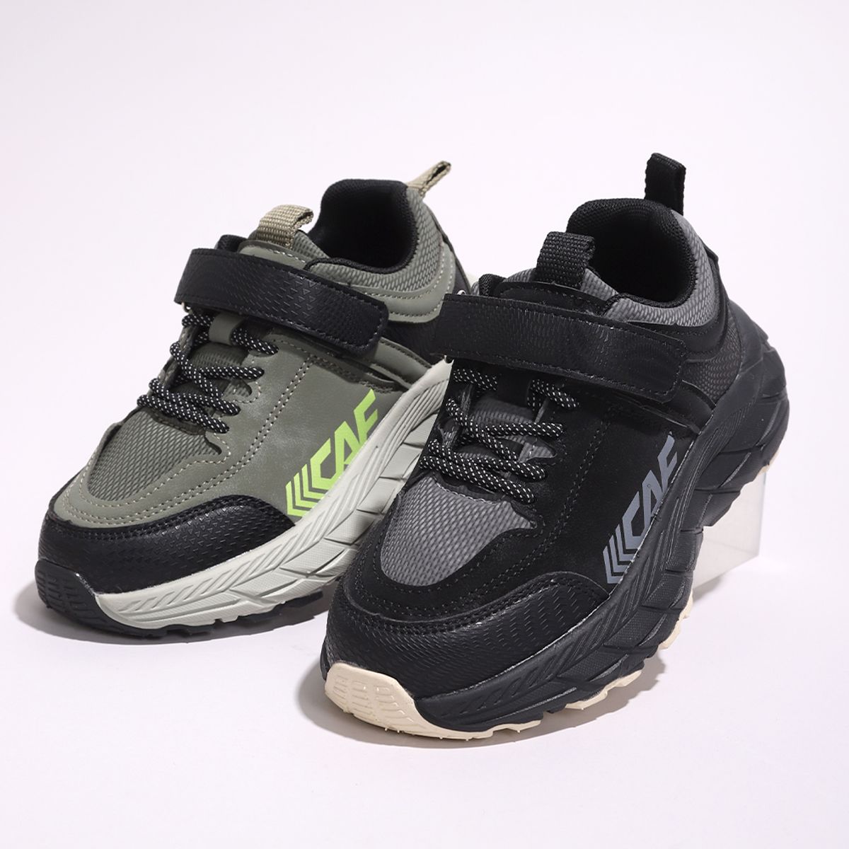 르까프 키즈(LECAF KIDS) 키즈 아이큐 운동화 블랙 LE5S229BLK