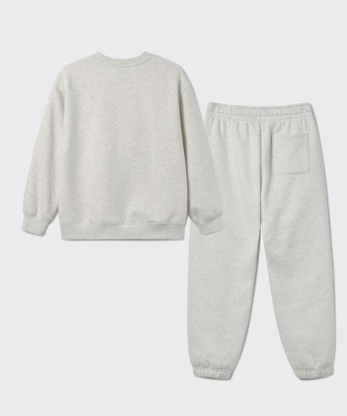 무신사 스탠다드 키즈(MUSINSA STANDARD KIDS) 기모 오버사이즈 스웨트셔츠 & 기모 스웨트 팬츠 셋업 [오트밀]