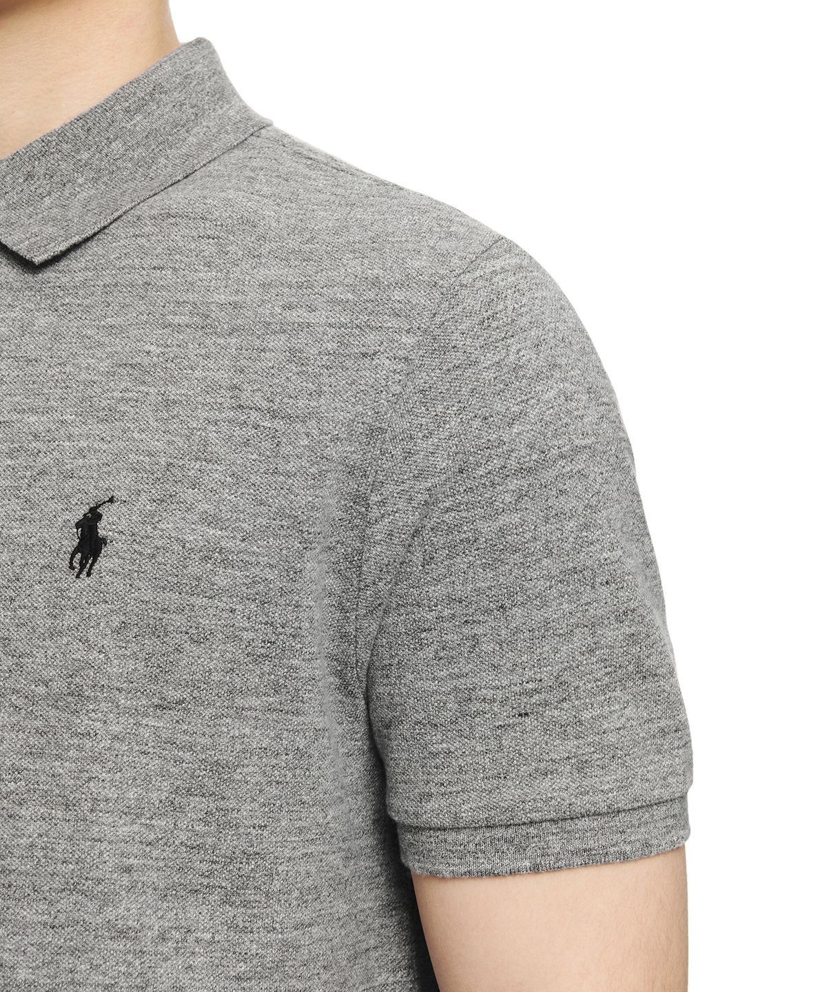 폴로 랄프 로렌(POLO RALPH LAUREN) 커스텀 슬림핏 메시 폴로 셔츠-그레이