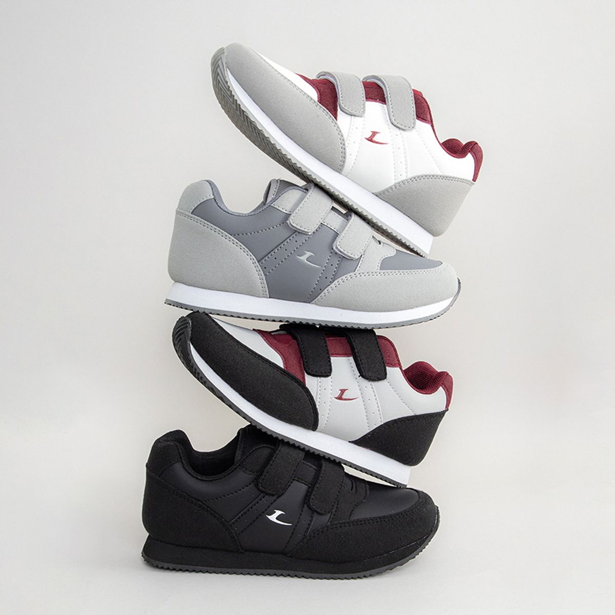 르까프 키즈(LECAF KIDS) 키즈 루조이 운동화 화이트그레이 LE5F301WGY