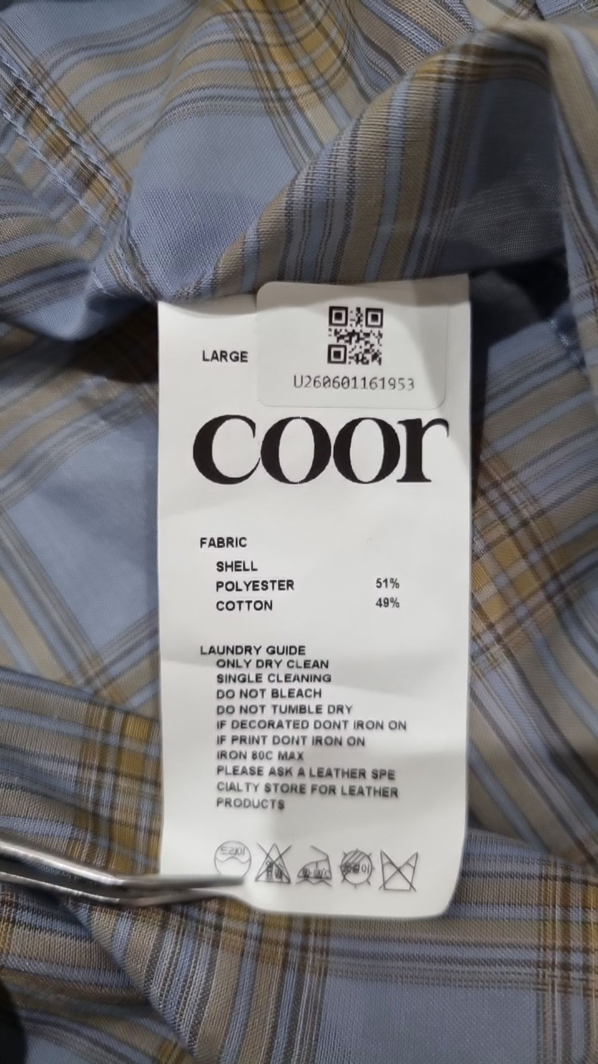 쿠어(COOR) 캐주얼 셔츠 L