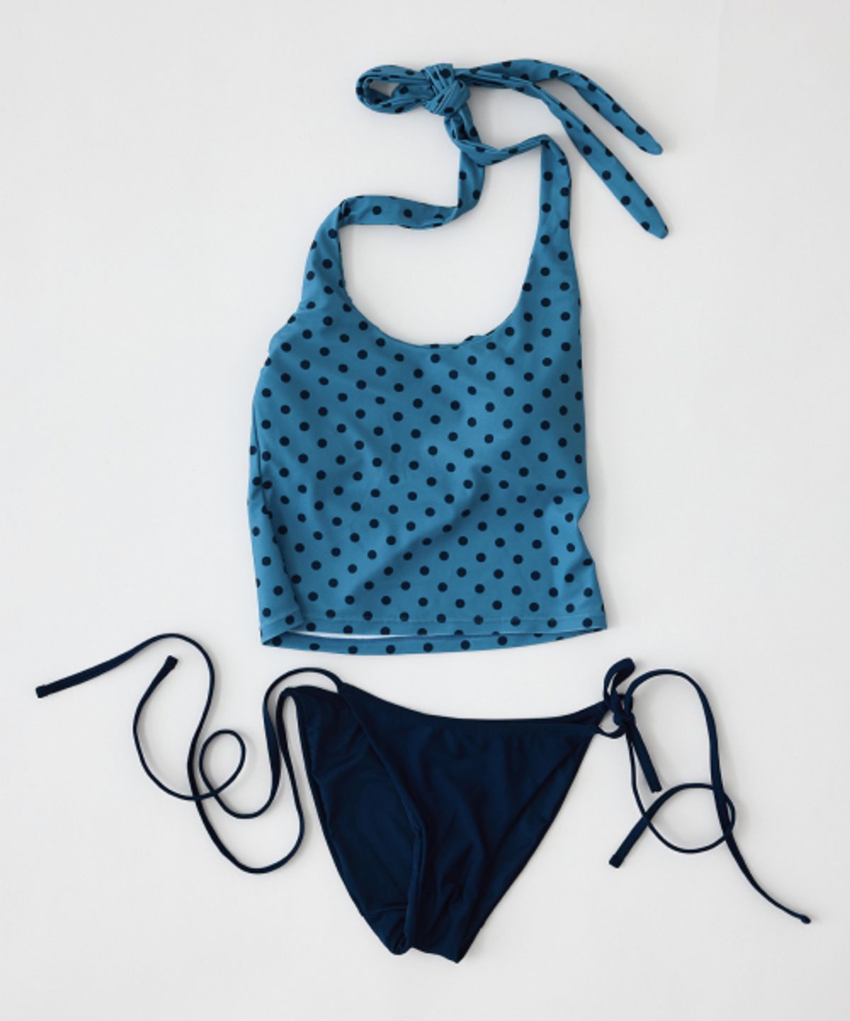 하타(HATA) Halter Neck Bikini Set_Blue Dot