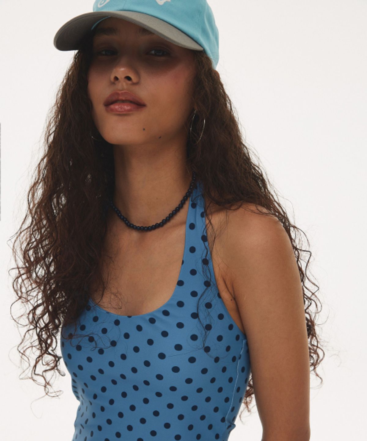 하타(HATA) Halter Neck Bikini Set_Blue Dot