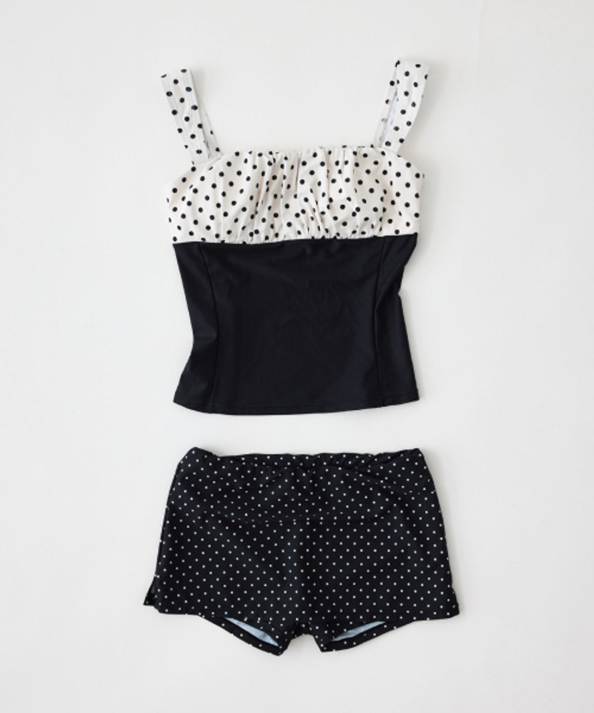 하타(HATA) Vintage Square Neck Bikini Set_Ivory Dot